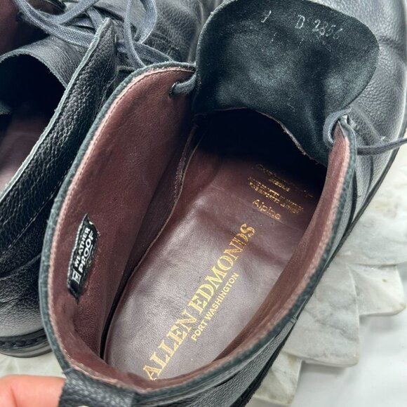 Allen Edmonds ALPINE Weatherproof Genuine Leather Chukka Boots 9D Black Grain - Picture 15 of 16